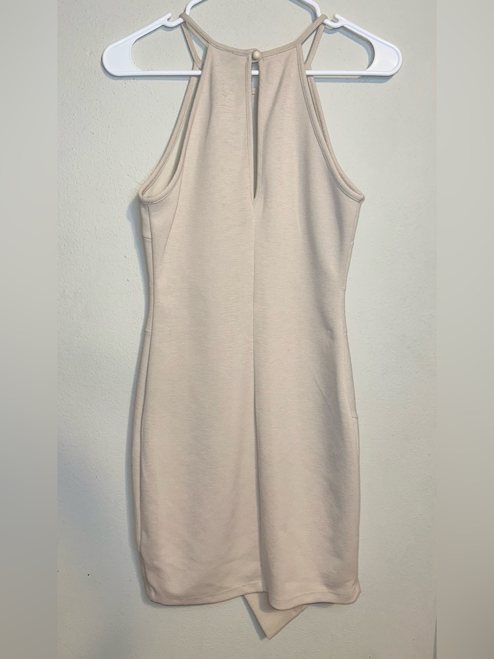 Windsor Sleeveless Cream Halter Bodycon Dress - Picture 3 of 3